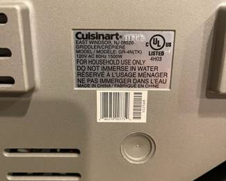 K4 - $50 - Cuisinart Griddler. Used but in Like New Condition