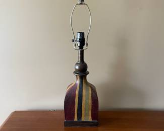 K25 - $20. Table Lamp Measures 24" tall.