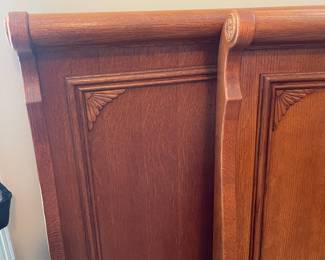 K125 - $25. Great project piece to made a porch swing or bench. Old crib frame. Solid wood.