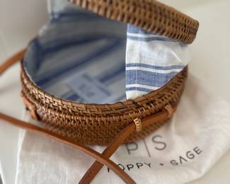 K71 - $20 - Poppy & Sage Rattan Purse