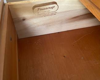 K31 - $200. Permacraft Cherry Concord Chest. Measures 40" wide x 20" deep x 43" tall.