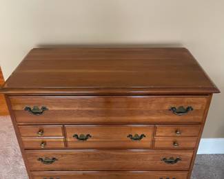 K31 - $200. Permacraft Cherry Concord Chest. Measures 40" wide x 20" deep x 43" tall.