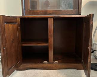 K67 - $200. Locking Gun Cabinet. It is LOCKED and we do not have a key. Measures 32"W x 16"D x 73"T