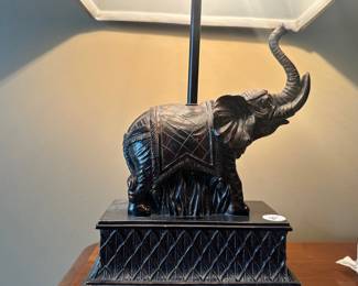 K68 - $20 - Elephant Table Lamp - 21"T