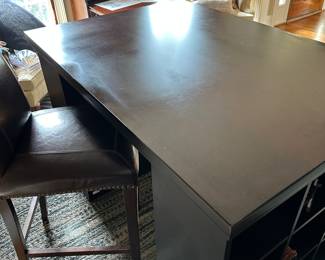 K81 - $350 - Pottery Barn Bedford Modular Bookcase Desk. Moves in 3 Pieces! Measures 55" wide x 38" deep x 38" tall.