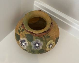 K21 - $20 - Hand-painted Pottery 3"tall