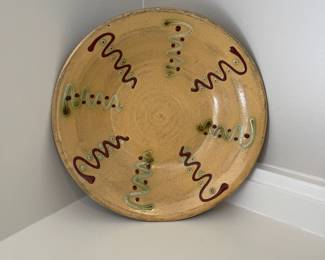 Glazed studio pottery signed EA. $20