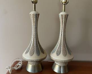 K32 - $100. Pair of Quartzite Creative Corp 1959. Measures 22" tall - no shades.