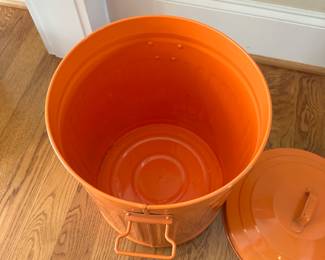 K57 - $20 - Orange Mini Trash Can - Measures 32"T