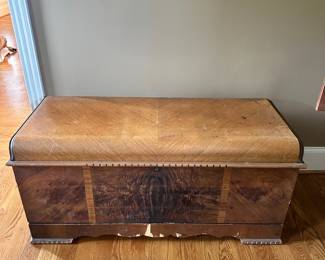 K61 - $50. Cedar Chest. Used condition with wear along the bottom. Inside is meticulous. 46"w x 18"d x 22"t