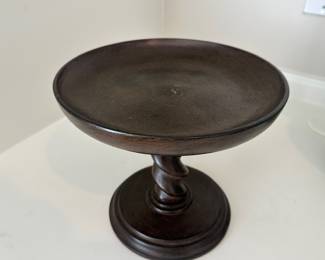 K55 - $25. Vintage Southern Living At Home Barley Twist Pedestal Stand - very heavy! About 8" tall