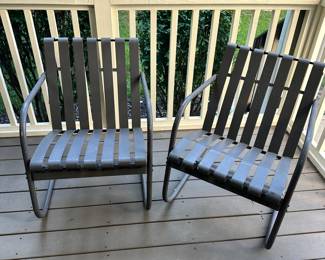 K84 - $200 for the PAIR. Crosley Furniture Gracie Retro Metal Outdoor Spring Chairs