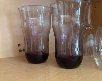 Amethyst drinking glasses