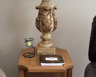 Large gold gilded lamp