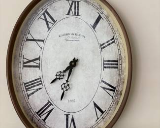 Large Oval Decorative Wall Clock