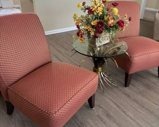 Pr of matching side chairs