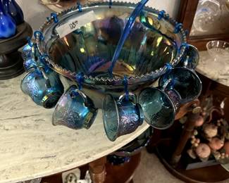 wonderful Indiana glass Imperial punch bowl and cups