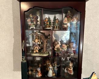 small display cabinet with Hummels, Disney and Jim Shore