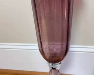 Vintage Adorable Cranberry Large Glass Vase