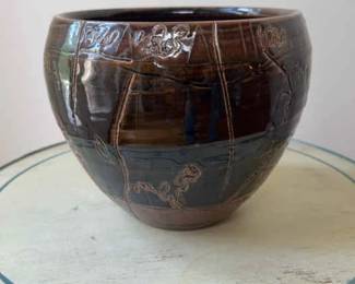 Vintage Ceramic Pottery Bowl Signed By Artist