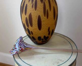 Glass Flower And Vase