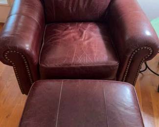 Oversized leather chair