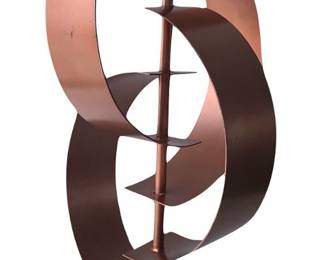 North Sails copper sails sculpture; 23”H