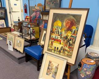 Art features a rare, vibrant Robert Chase painting.  See the individual listing for details.  Chase was a beloved member of the Sarasota School.