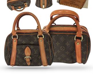 Louis Vuitton monogram-patterned bag; dated from 1983; 9.5”H x 9.5"W  (Interested buyers please see Karin about this item.)