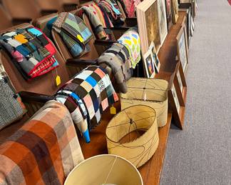 Quilts and Throws and Midmod Lamp Shades