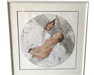 Artist’s proof/lithographic print by Sarasota artist Frank Jay Hopper (1924 - c. 2021/2022); signed, numbered and inscribed:  "To Cardinal Mooney H.S. from Mr. & Mrs. Robert Geyer"; 32”H x 32”W in frame