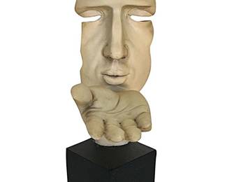 "Blowing a Kiss" resin sculpture from TMS Inc.’s 2005 Vitruvian Collection, inspired by Leonardo’s Vitruvian Man; 10”H 