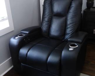 Black home theater power recliner