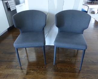 Pair of gray accent chairs