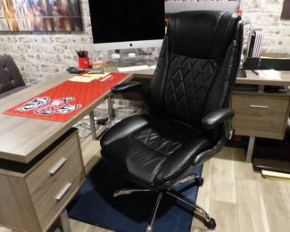 Home office desk, desk chair