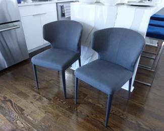 Pair of gray accent chairs