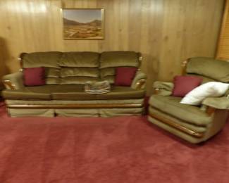 Sofa, loveseat, pair of matching chairs