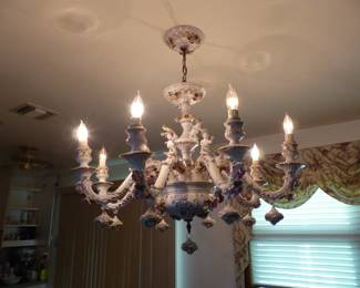 Capodimonte cherub chandelier