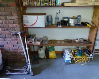 Razor scooters, garage
