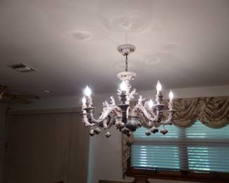 Capodimonte cherub chandelier