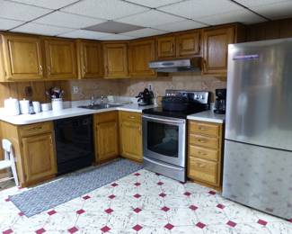 Complete kitchen cabinets, dishwasher, stove, hood & fridge (bring tools to dismantle)