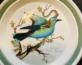 This is a Portmeirion 'Roller' bird plate.