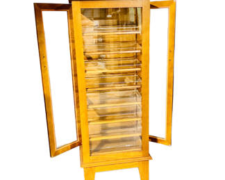 Vintage glass display cabinet.