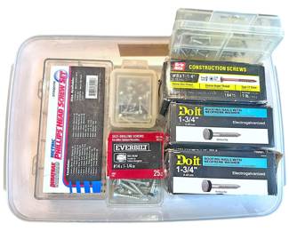 Bucket of Various Fasteners