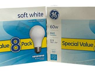Two 8 Packs of 60w Light Bulbs