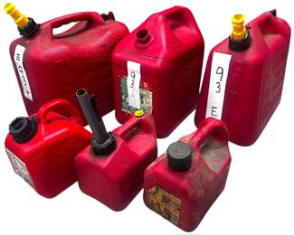 Assortment of Gas Cans