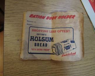 Ration Book Holder with stamps