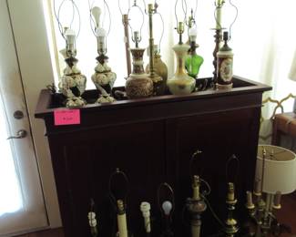 20+ vintage lamps