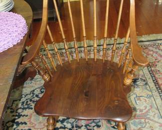 6 pine Windsor chairs