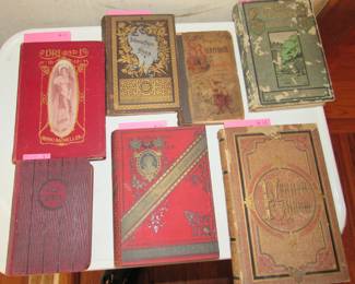 A sample of many antique books